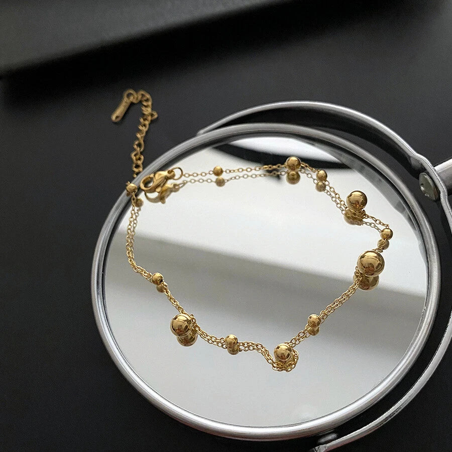 Double Chain Bead Bracelet