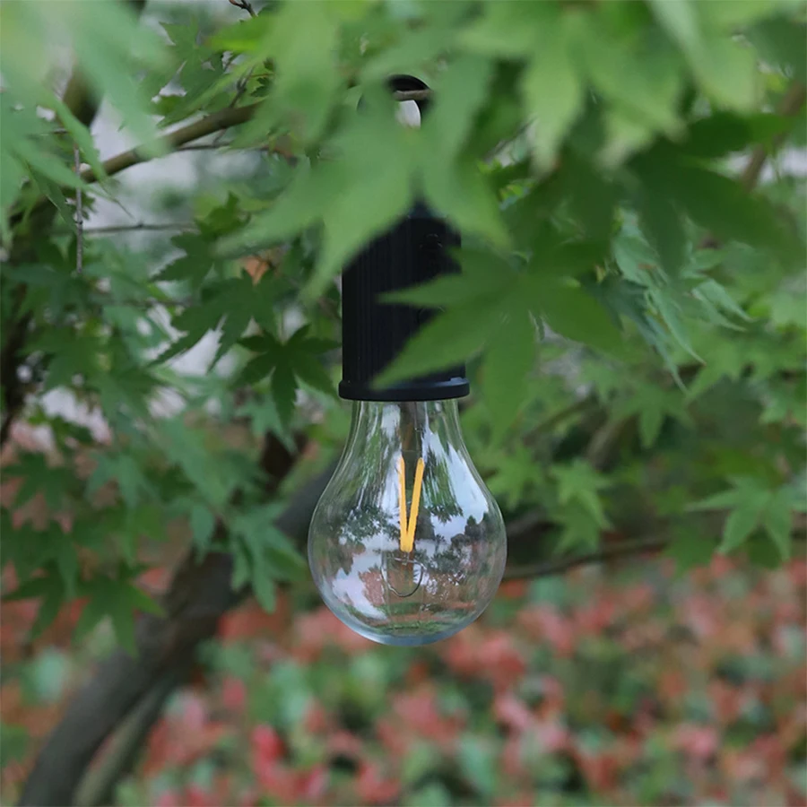 USB Rechargeable Retro Edison Camping Lantern with Carabiner Hook | Portable Mini LED Bulb Light