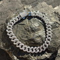 Silver Iced Out Moissanite Cuban Bracelet – Sterling Silver | VVS Hip Hop Bracelet – KrownMart