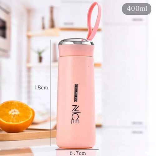 Stainless Steel Vacuum Insulated Flask with Silicone Carry Strap